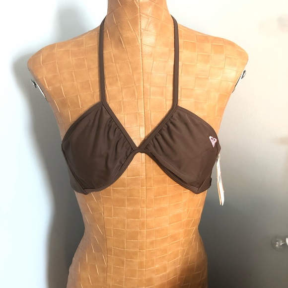 Roxy Other - Roxy | nwt brown tie back bikini top | M